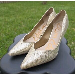 Sam Edelman Women's Hazel Pumps Gold Mesh